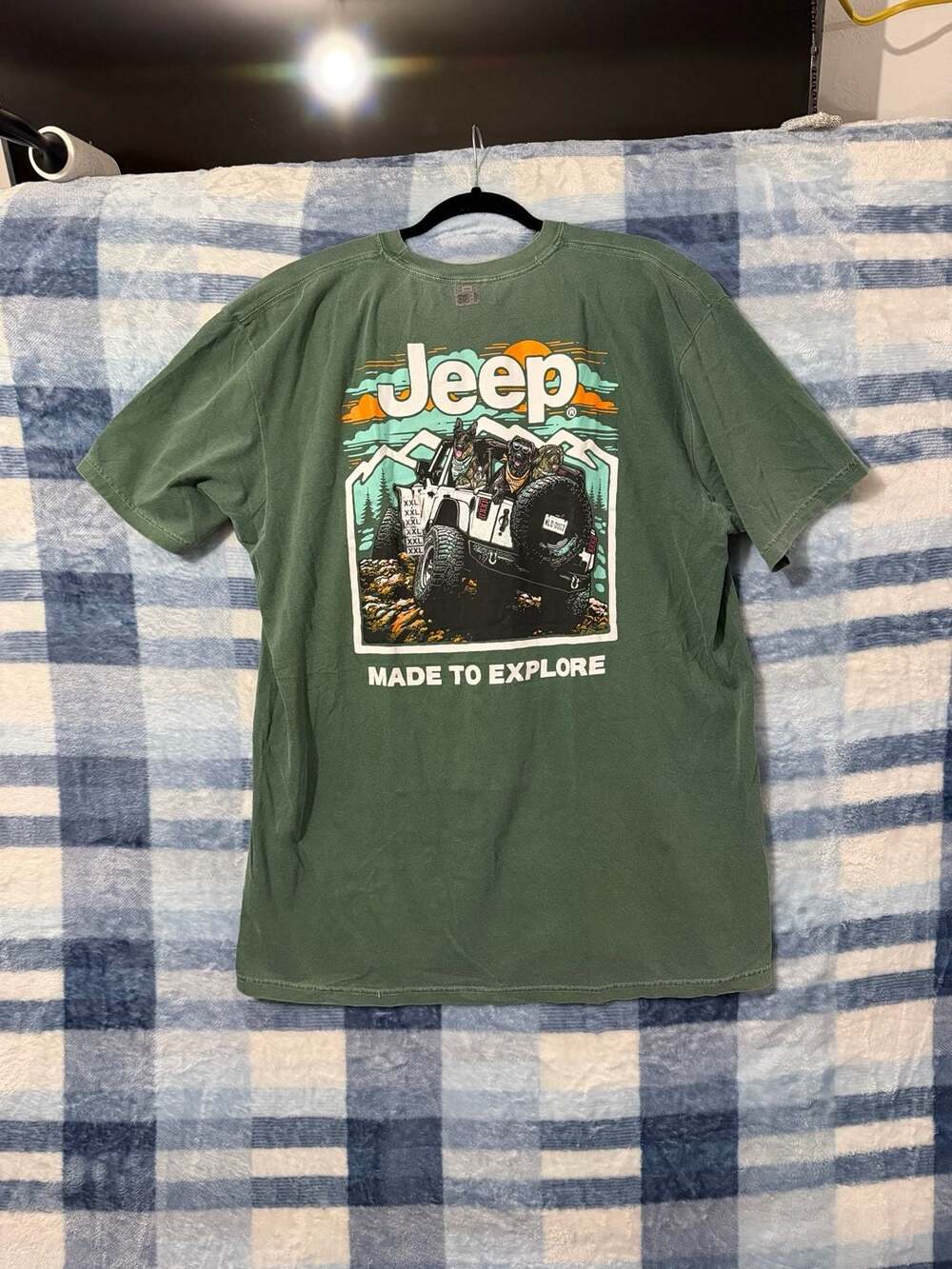Jedco Jeep Made To Explore Graphic T-Shirt Green